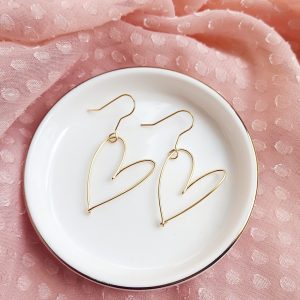 boucles d'oreilles coeur moderne